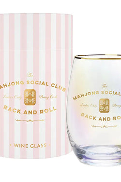 Gold Foil Stemless Wine Glass