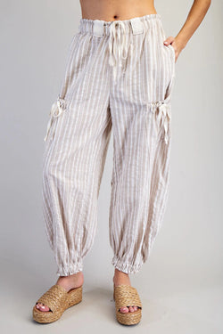 Soft Washed Striped Jogger Pants