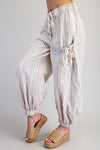 Soft Washed Striped Jogger Pants