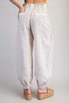 Soft Washed Striped Jogger Pants