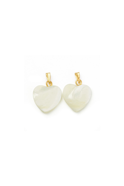 Heart Shell Charm in Gold