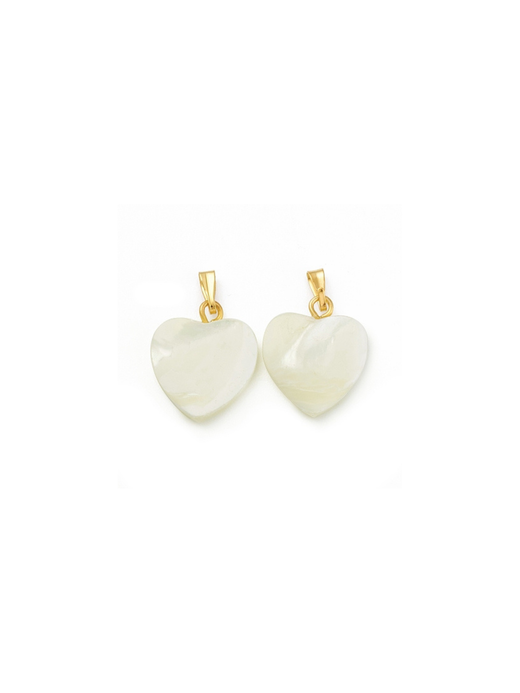 Heart Shell Charm in Gold