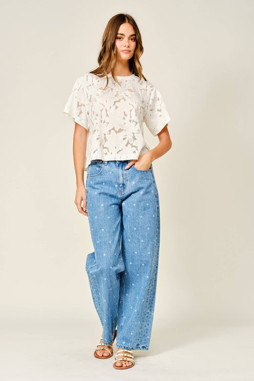 Lace Floral Blouse