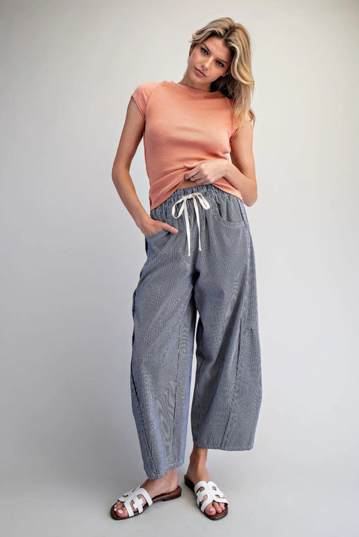 Navy Stripe Pants