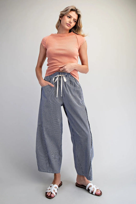 Navy Stripe Pants