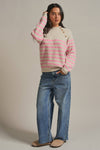 Striped Mock Neck Sweater