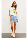 Side Smocked Tiered Ruffle Shorts