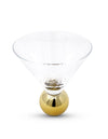 Gold Hammered Martini Glass