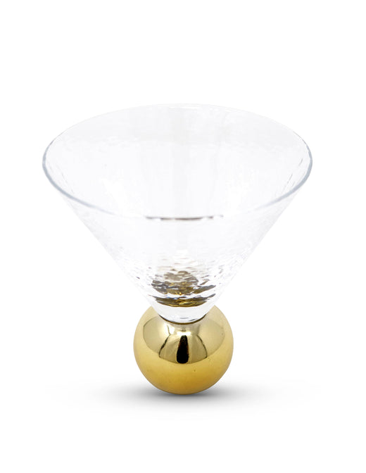 Gold Hammered Martini Glass