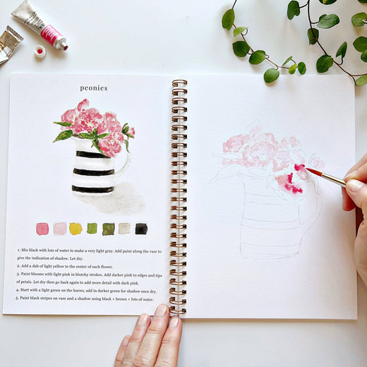 Bouquets Watercolor Workbook by Emily Lex