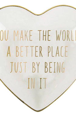Ceramic Trinket Tray | You Make The World A Better Place