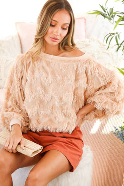 Fringe Boatneck Blouse