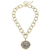 Handcast Gold and Silver Horse Necklace