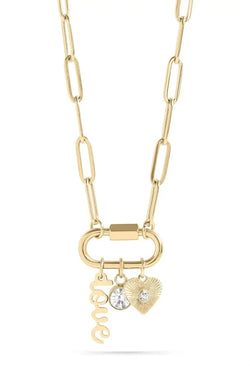"Love" Paperclip Charm Necklace