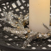 Platinum Bristle Pine & Golden Ball Candle Ring - 4.5