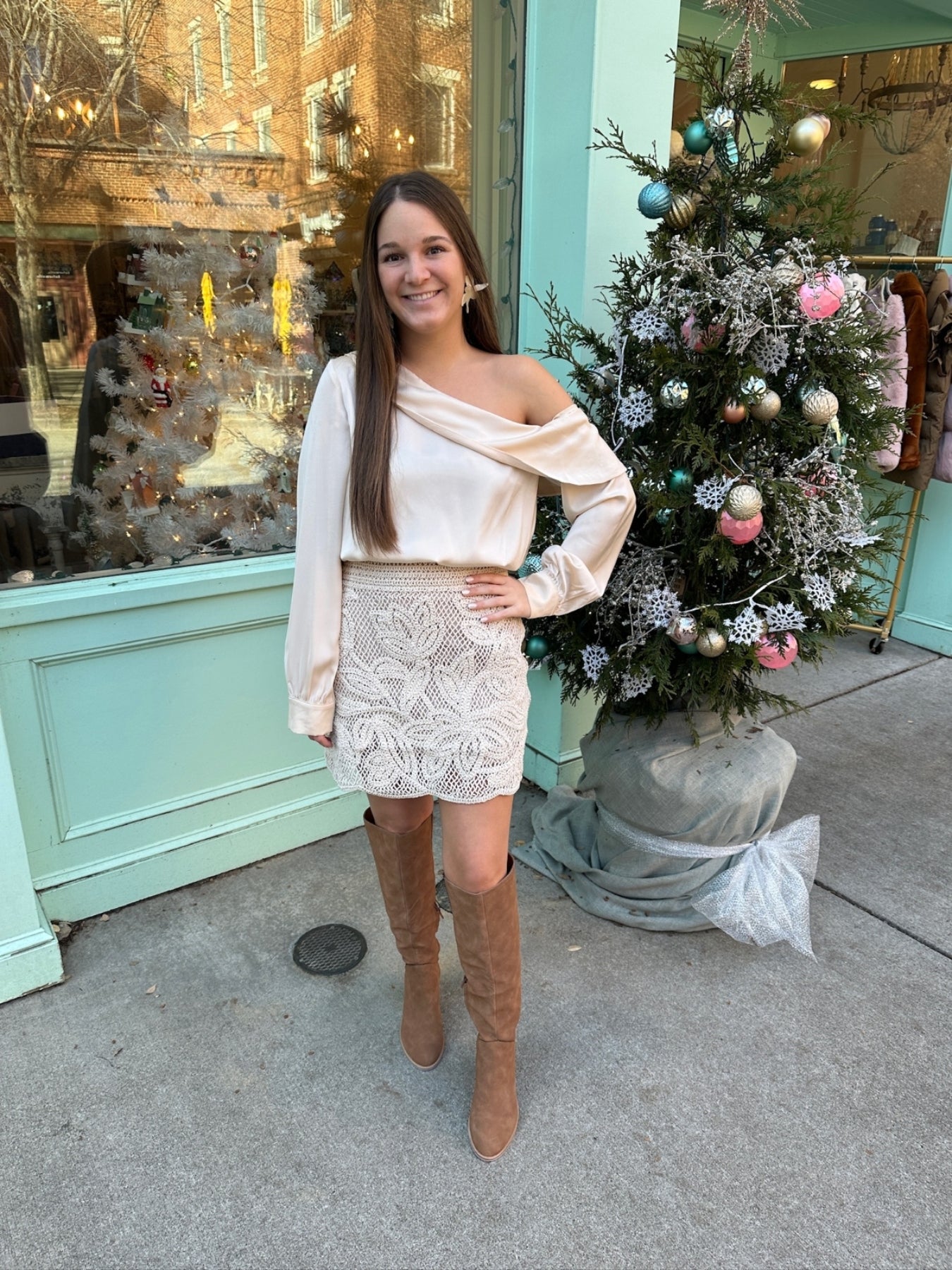 One shoulder Draped Satin Bodysuit