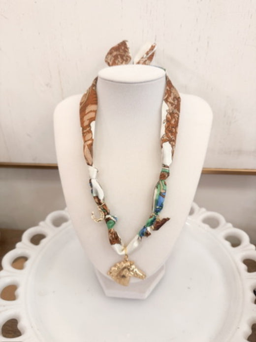 Kentucky Scarf Charm Necklace