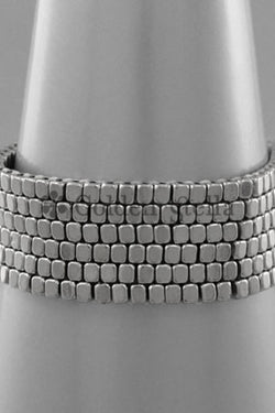 6 Row Metal Beads Stretch Bracelet