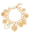 Heart & Coin Multi Charm Bracelet