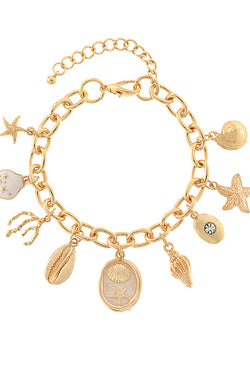 Sea Life Multi Charm Bracelet