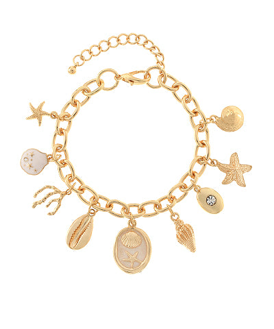 Sea Life Multi Charm Bracelet