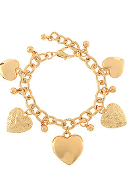 Bold Heart Charm Bracelet