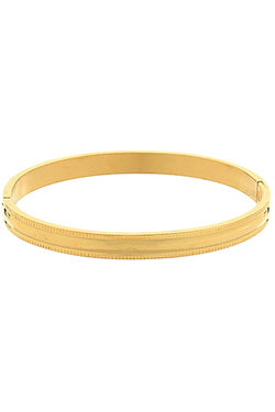 Gold Textured Bangle Bracelet