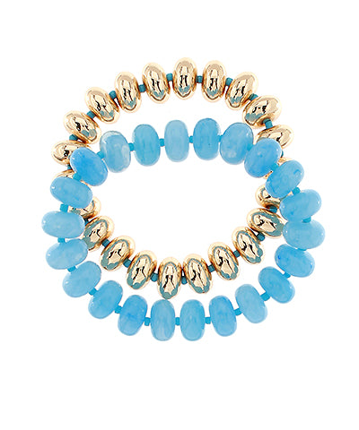 Chunky Marble - 2 Pcs Bracelet Sets