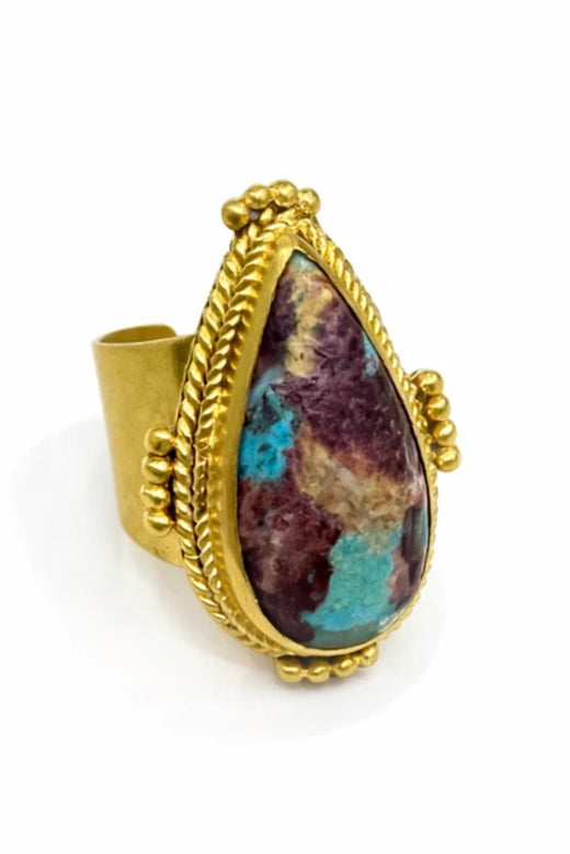 Real Gemstone Cocktail Ring