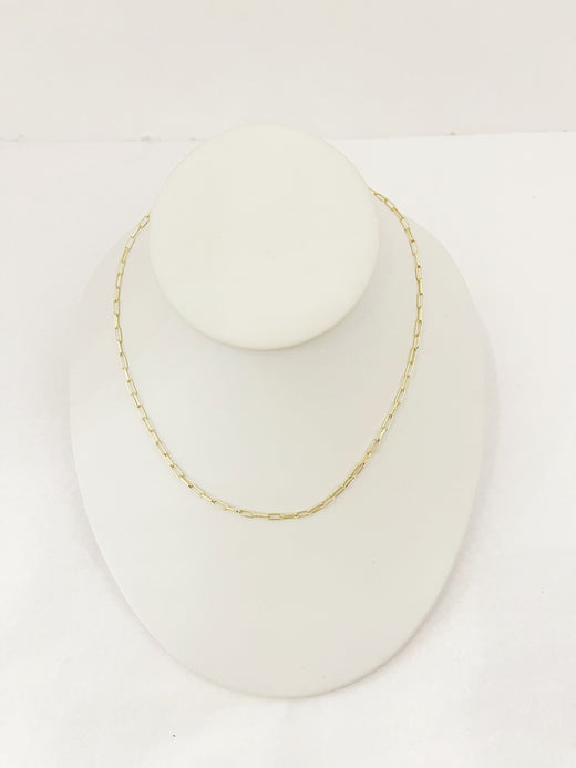 14K Gold Filled Paperclip Necklace