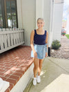 Braided Denim Skort