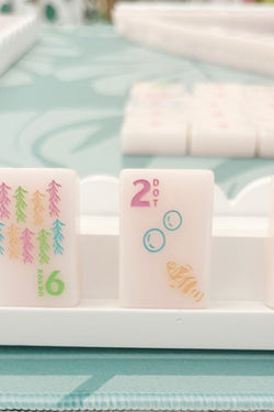 Pink Coastal Signature Engraved Tile Set by Amahj Line