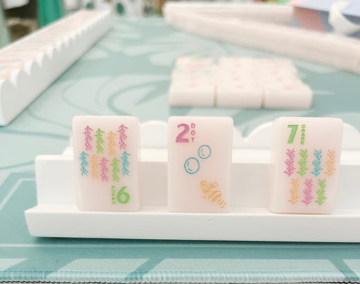 Pink Coastal Signature Engraved Tile Set by Amahj Line