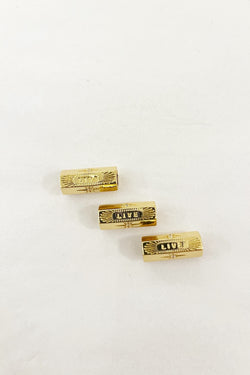 18K Gold Live Word/ North Star Slider Charm