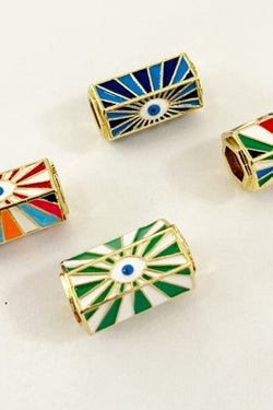 Colorful Enamel Evil Eye Slider Charm