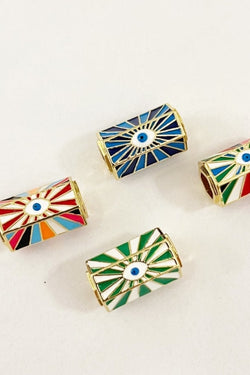 Colorful Enamel Evil Eye Slider Charm