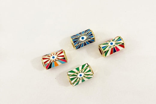 Colorful Enamel Evil Eye Slider Charm