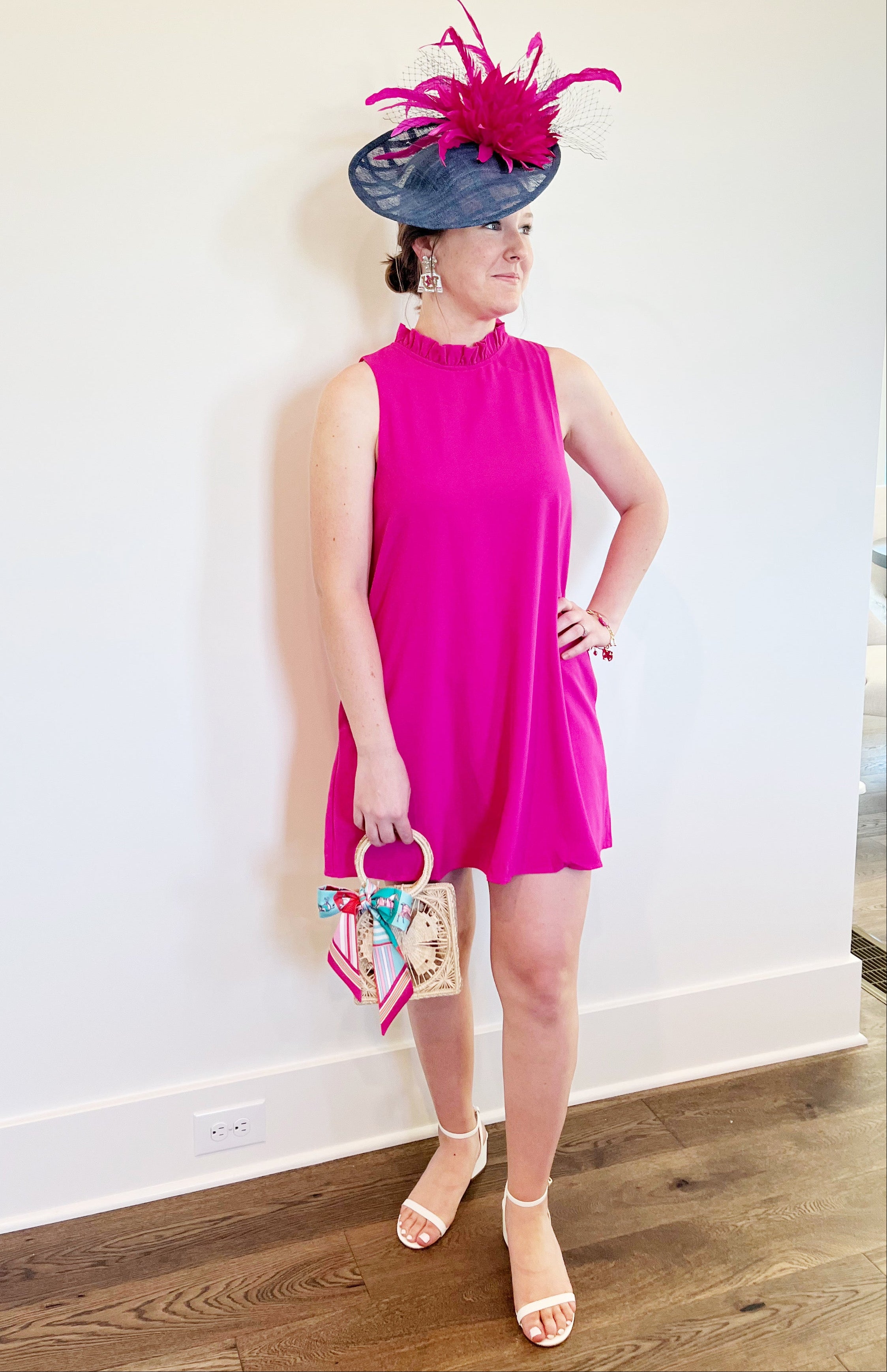 Benson Trapeze Mock Neck Mini Dress