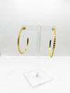 Gold Ball Hoop Earrings