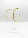 Gold Ball Hoop Earrings