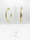 Gold Ball Hoop Earrings
