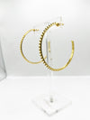 Gold Ball Hoop Earrings