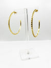 Gold Ball Hoop Earrings