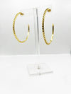 Gold Ball Hoop Earrings