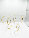 Gold Ball Hoop Earrings