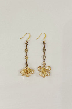 Verdier Amber Crystal Drop Earrings