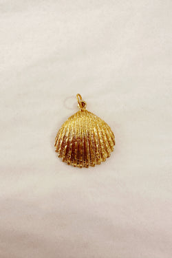 Textured Gold Seashell Charm