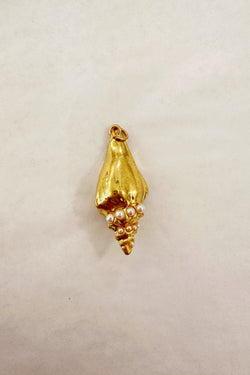 Pearl Conch Shell Charm