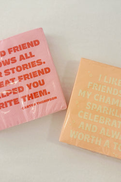 Funny Cocktail Napkins- Friends Like Champagne
