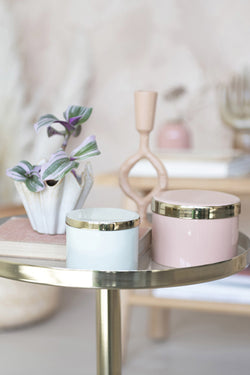 Decorative Enameled Metal Box w/ Lid